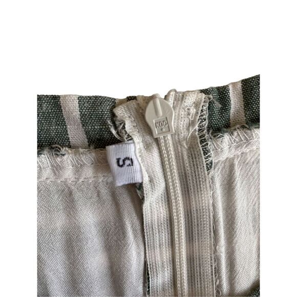 Women’s striped 100% cotton, fully lined green and white jumpsuit s/small - Picture 5 of 5